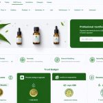 Conceptual representation of a CBD e-commerce website showcasing product galleries, trust badges, and compliance features.